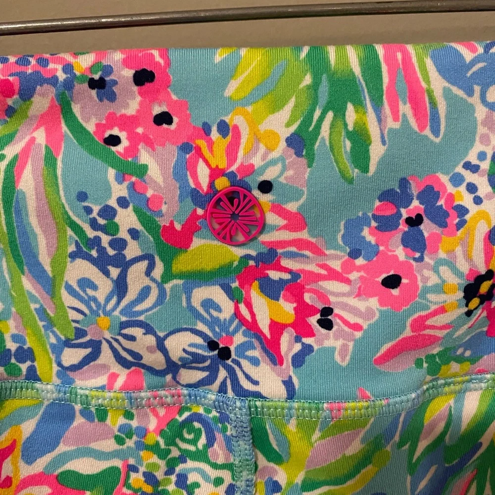 Lilly Pulitzer Multicolor Floral Leggings - Blue, Pink, Green - Picture 6 of 9